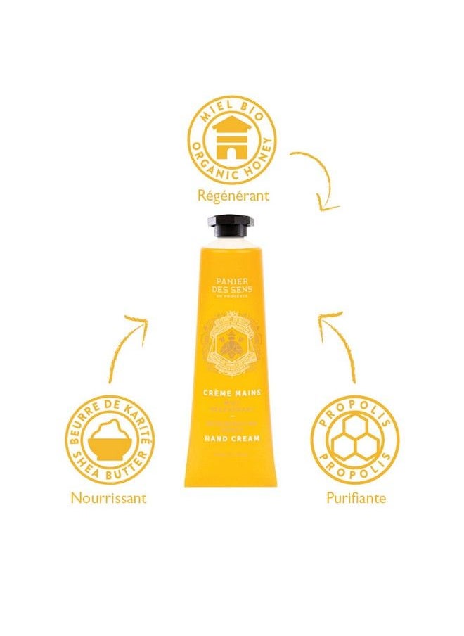 PANIER DES SENS Honey Hand Cream For Dry Cracked Hands With Olive Oil Made In France 97% Natural 1Floz/30Ml  - Image 3