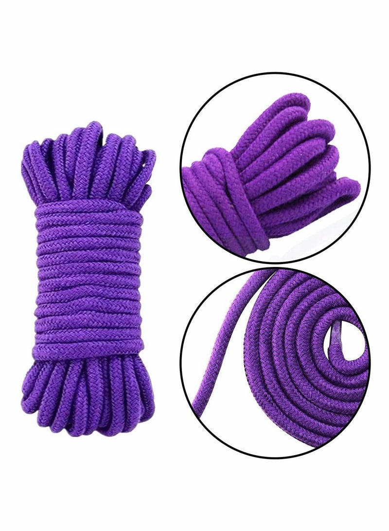 Excefore 2 Roll 10M Purple Soft Cotton Rope, Natural Durable Long Cotton Rope for Crafts Wall Hangings Plant Hangers Knotting - Image 2