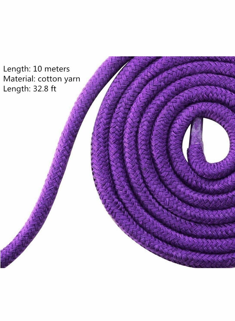 Excefore 2 Roll 10M Purple Soft Cotton Rope, Natural Durable Long Cotton Rope for Crafts Wall Hangings Plant Hangers Knotting - Image 1