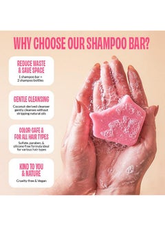 FoxyBae Shampoo Bar For Hair - With Rice Protein, Biotin, Monoi Oil, & Shea Butter - Sulfate Free, Paraben Free, Cruelty Free - Solid Shampoo For Women & Men - 2.5 Oz  - Image 2