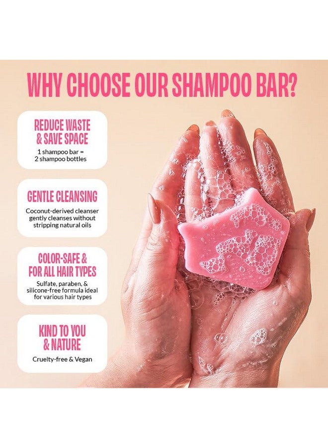 FoxyBae Shampoo Bar For Hair - With Rice Protein, Biotin, Monoi Oil, & Shea Butter - Sulfate Free, Paraben Free, Cruelty Free - Solid Shampoo For Women & Men - 2.5 Oz - Image 2