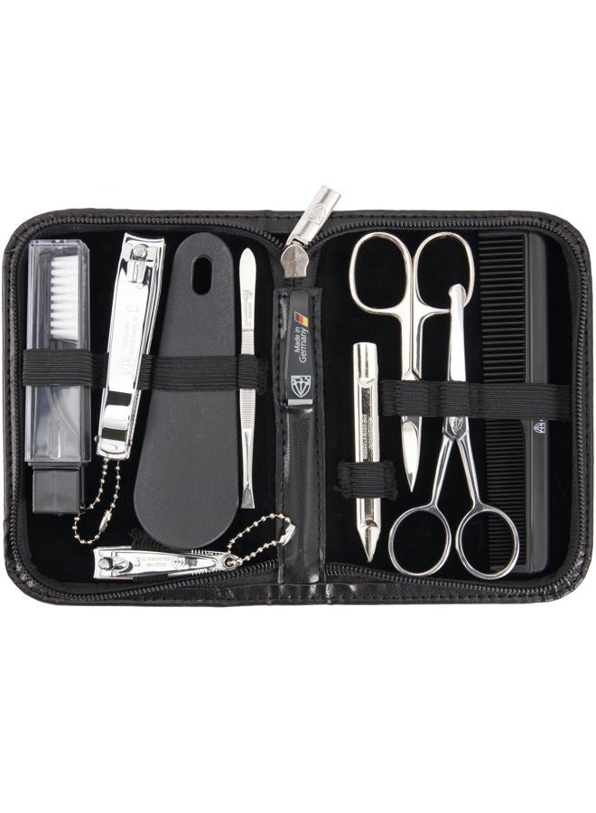 3 Swords Germany brand quality 10 piece manicure pedicure grooming kit set for professional finger & toe nail care tweezers file clipper fashion leather case in gift box, Made by 3 Swords (02570 ) - Image 1