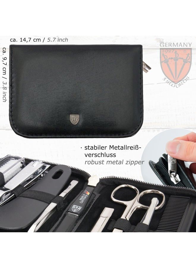 3 Swords Germany brand quality 10 piece manicure pedicure grooming kit set for professional finger & toe nail care tweezers file clipper fashion leather case in gift box, Made by 3 Swords (02570 ) - Image 5