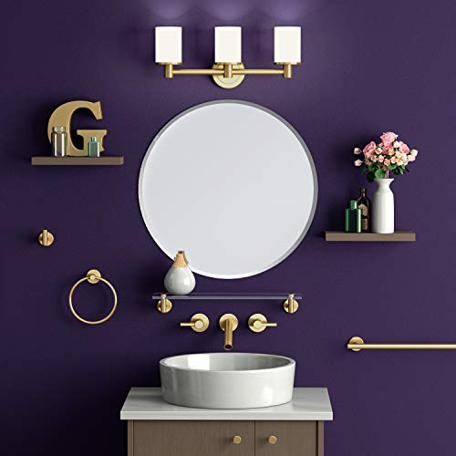 Gatco 4232 Latitude II, Towel Ring, Brushed Brass/Wall Mounted 6.50" Towel Ring for Bathroom/Hand Towel Holder - Image 2