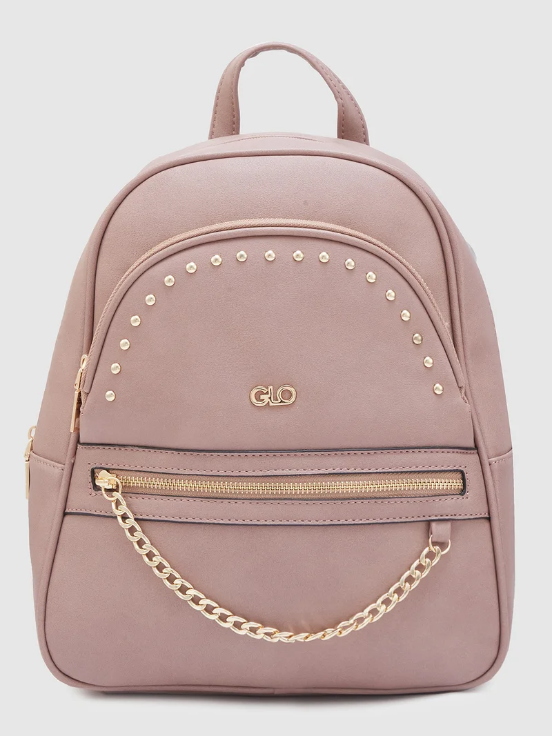 جلو باص حقيبة ظهر نسائية بلون  سادة كاجوال ذكية