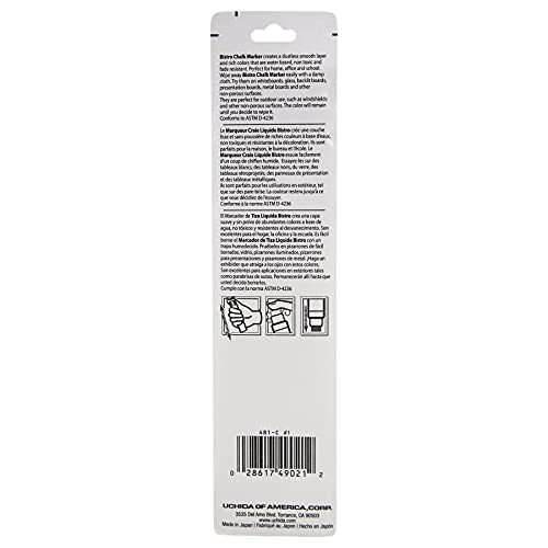 Uchida 481-C-1 Marvy Jumbo Broad Point Tip Bistro Chalk Marker, Black - Image 2