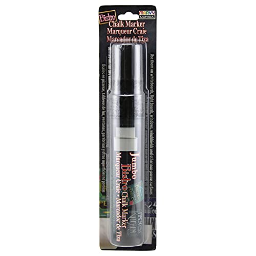 Uchida 481-C-1 Marvy Jumbo Broad Point Tip Bistro Chalk Marker, Black - Image 1