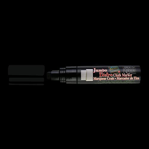 Uchida 481-C-1 Marvy Jumbo Broad Point Tip Bistro Chalk Marker, Black - Image 3