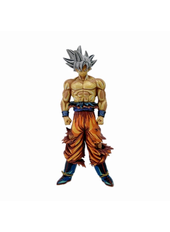 HALAMODO Dragon Ball Super Saiyan Silver-haired Goku 30CM Figure, Ideal Desktop and PC Case Decoratio - Image 1