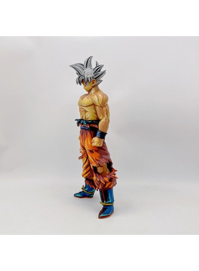 HALAMODO Dragon Ball Super Saiyan Silver-haired Goku 30CM Figure, Ideal Desktop and PC Case Decoratio - Image 2