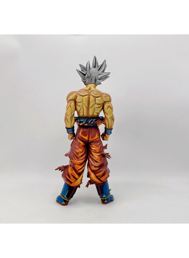 HALAMODO Dragon Ball Super Saiyan Silver-haired Goku 30CM Figure, Ideal Desktop and PC Case Decoratio - Image 5