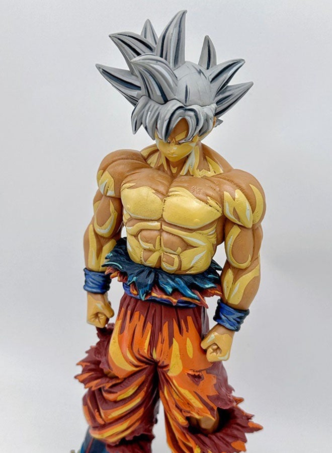 Halamodo Dragon Ball Super Saiyan Silver-haired Goku 30CM Figure, Ideal Desktop and PC Case Decoratio - Image 4