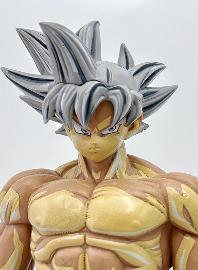 Halamodo Dragon Ball Super Saiyan Silver-haired Goku 30CM Figure, Ideal Desktop and PC Case Decoratio - Image 3