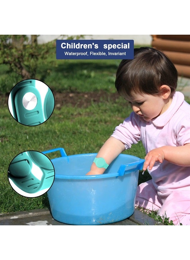 SAVITA 2pcs Wristband for AirTag Waterproof Silicone Adjustable Watch Band Anti Lost Case Holder for Hiding GPS Tracker (Purple, Green) - Image 2