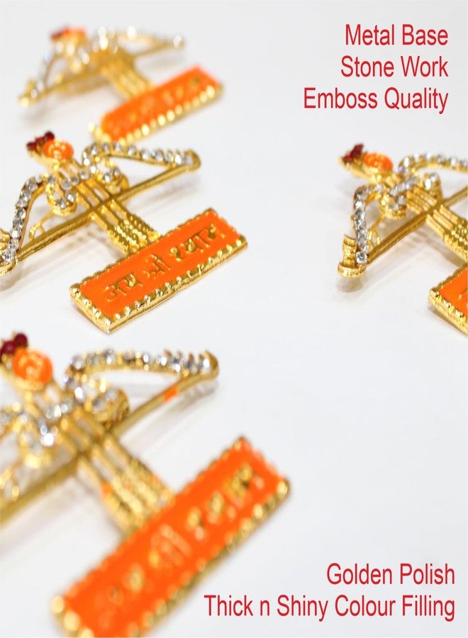 SRC Creations Teen Baan Unisex Non-Precious Metal Jai Shri Shyam Brooch (Multicolour) -Pack of 10 Pieces - Image 3