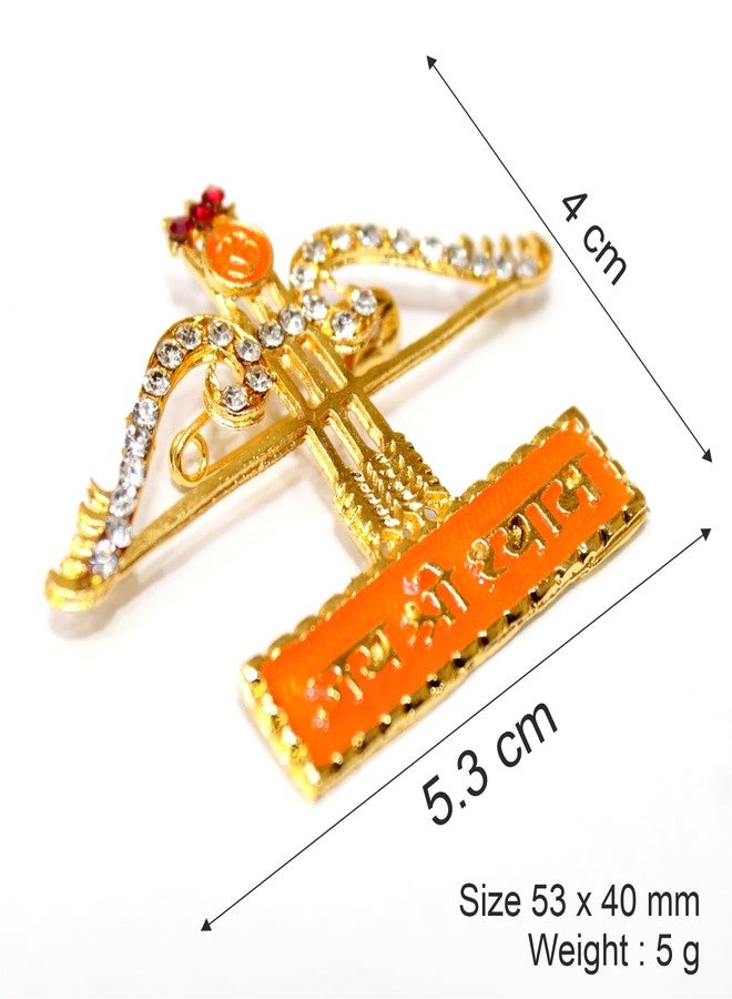 SRC Creations Teen Baan Unisex Non-Precious Metal Jai Shri Shyam Brooch (Multicolour) -Pack of 10 Pieces - Image 2