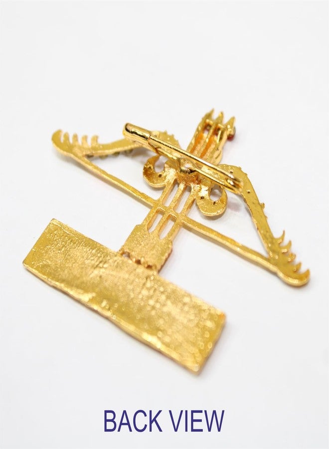 SRC Creations Teen Baan Unisex Non-Precious Metal Jai Shri Shyam Brooch (Multicolour) -Pack of 10 Pieces - Image 5