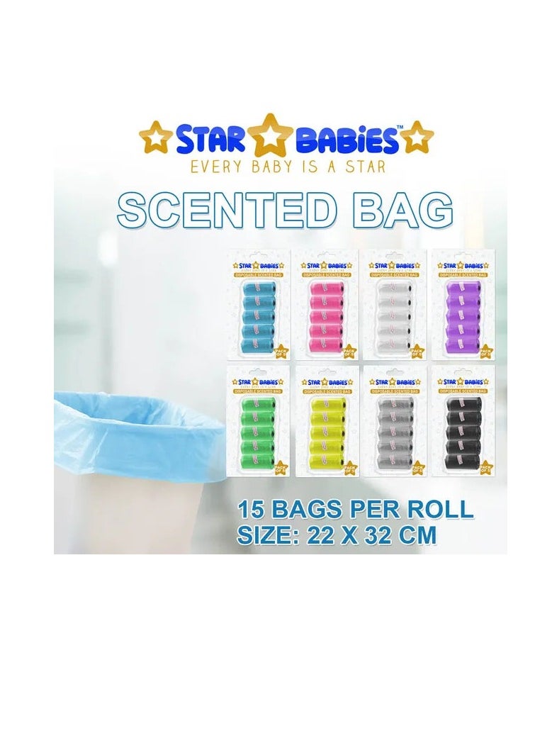 STAR BABiES - Star Babies - Scented Bag W/ Dispenser Blister - Pack of 10/150 Bags - Pink - Image 1