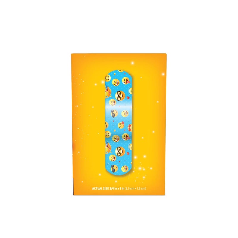 dukal Stat Strip Kid Design Emoji Fun Plastic Adhesive Bandage Sterile 75 x 3 100 per Box - Image 3