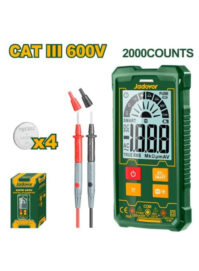 Jadever Jadever 600V Digital Multimeter JDDM1505