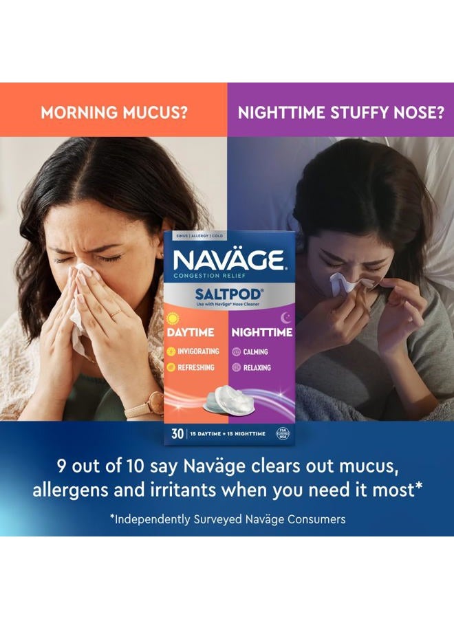 Navage SaltPod w/Alkalol 30 Pack (30 SaltPods) Salt Pod Refills Only - Exclusively Designed Nasal Irrigation System - Sinus Rinse and Alkalol Pods for Fast & Soothing Relief - Image 3