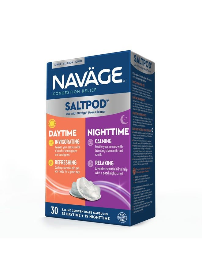 Navage SaltPod w/Alkalol 30 Pack (30 SaltPods) Salt Pod Refills Only - Exclusively Designed Nasal Irrigation System - Sinus Rinse and Alkalol Pods for Fast & Soothing Relief - Image 1
