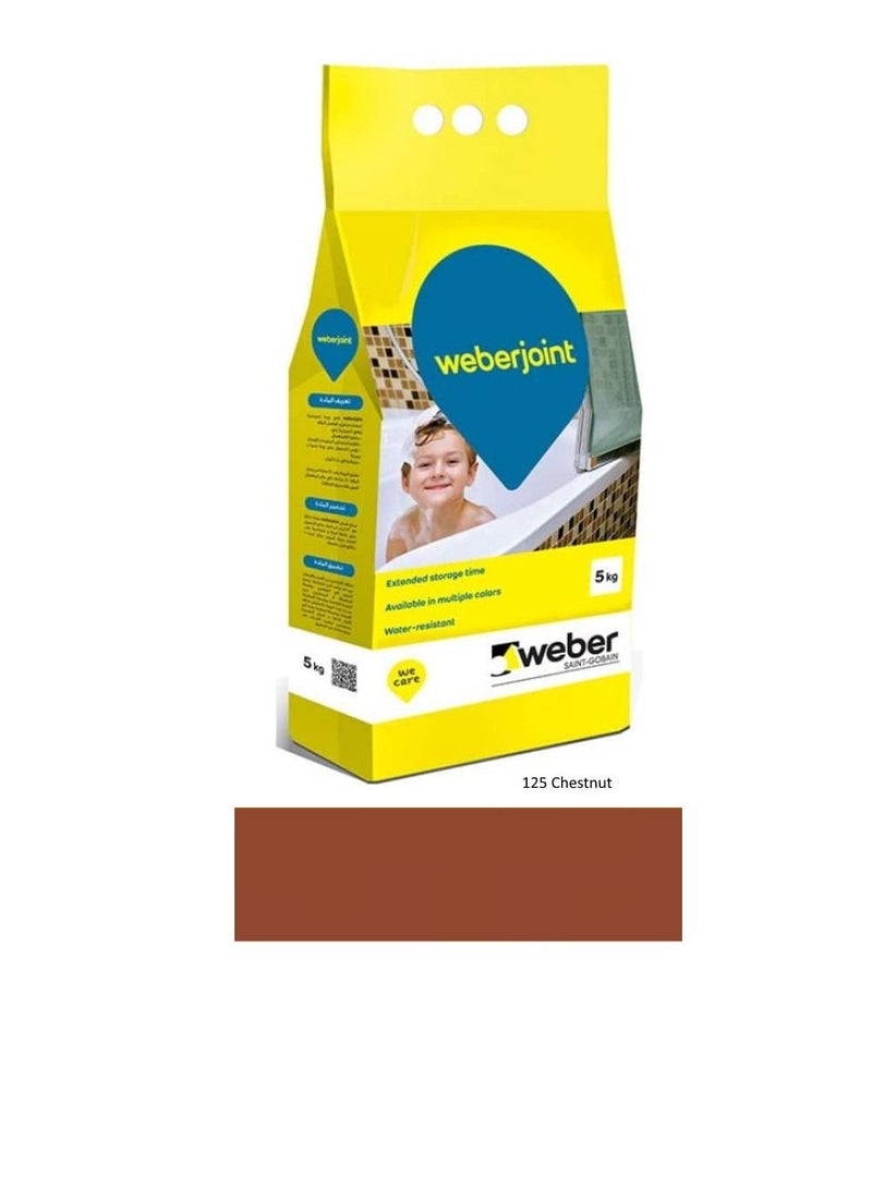 Weber Cement Based Pre Mixed Tile Joint Grout Multi Colors CHESTNUT - Image 1