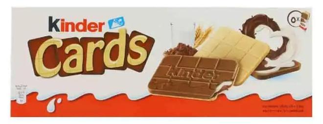 Kinder Cards Crispy Chocolate Biscuits- 128gms - Image 1