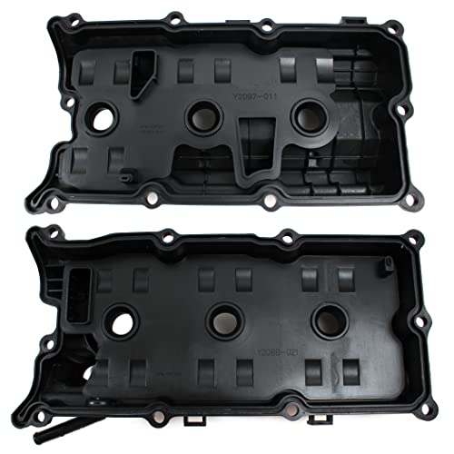 CNS Left & Right Engine Valve Cover with Gasket Compatible with 2003-2008 Infiniti/Nissan 3.5L (3498cc) DOHC V6 - Image 2