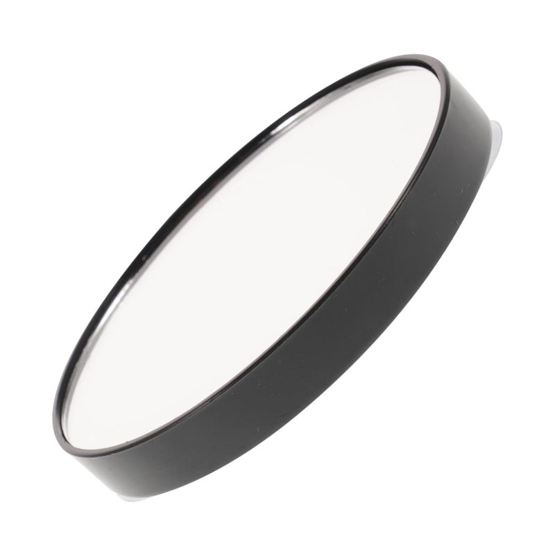 Black Round Suction Cup Compact Pocket Cosmetic Mirror for Travel and Bathroom - Image 2