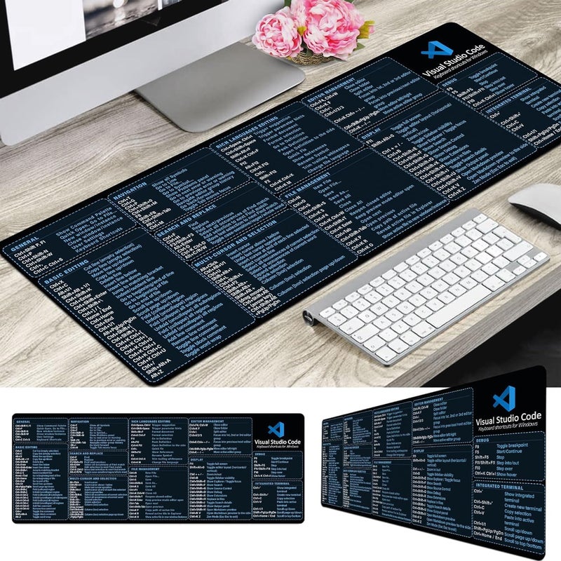 Designfullprint Visual Studio, Code Shortcuts, Mouse Pad for Designers, Quick Start Guide, Cheatsheet Mouse Pad, Office Supplies, Keyboard Tips, Gifts for Beginners Photographers, KMH - Image 5