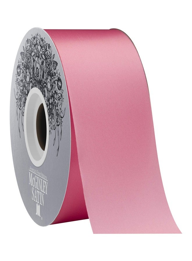 بيرويك شريط ساتان أسيتات من ماكجينلي ميلز، عرض 2.5 بوصة، لون أزاليا وردي، بكرة بطول 50 ياردة - Image 1