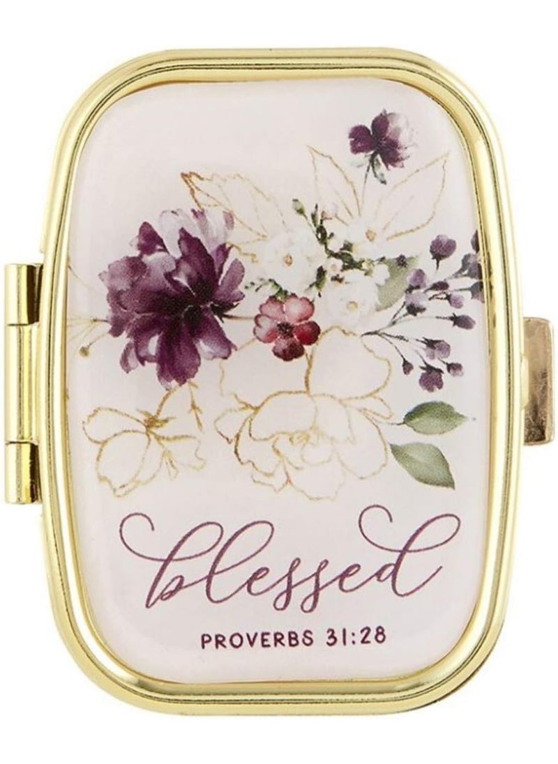 Needzo Needzo Medicine Organizer, Blessed Mother Proverbs 31:28 Pill Box or Trinket Case, 2 3/8 Inch 