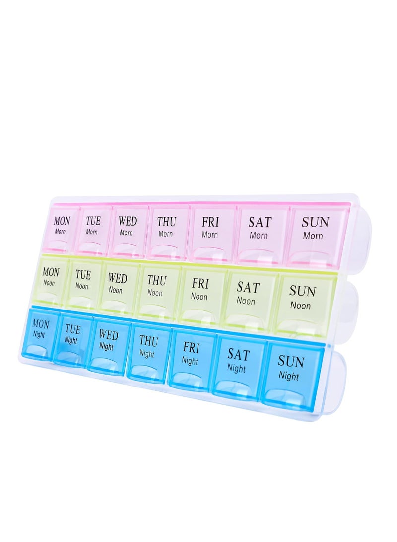 Large Weekly Pill Organizer 21 Slots – Moisture-Proof Portable Pill Box for Vitamins & Supplements - Image 1