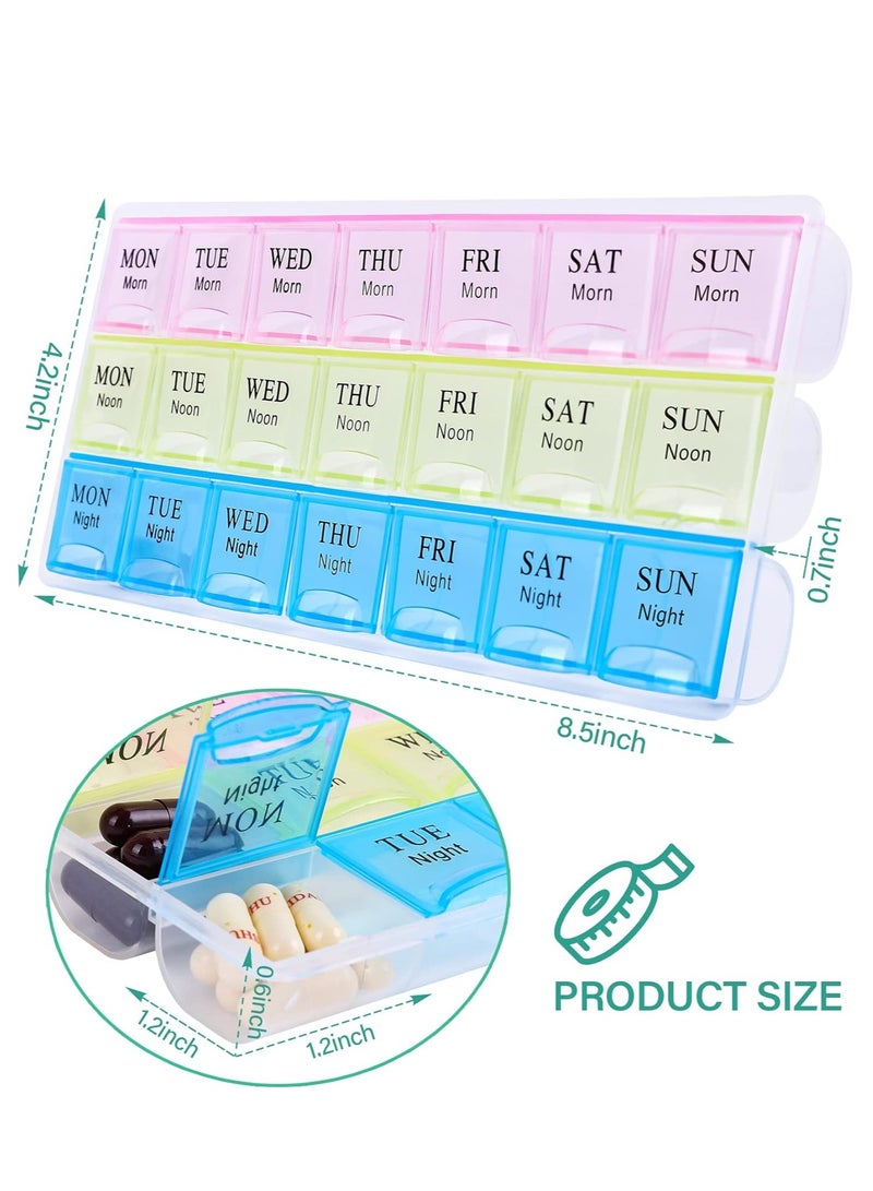 Large Weekly Pill Organizer 21 Slots – Moisture-Proof Portable Pill Box for Vitamins & Supplements - Image 2