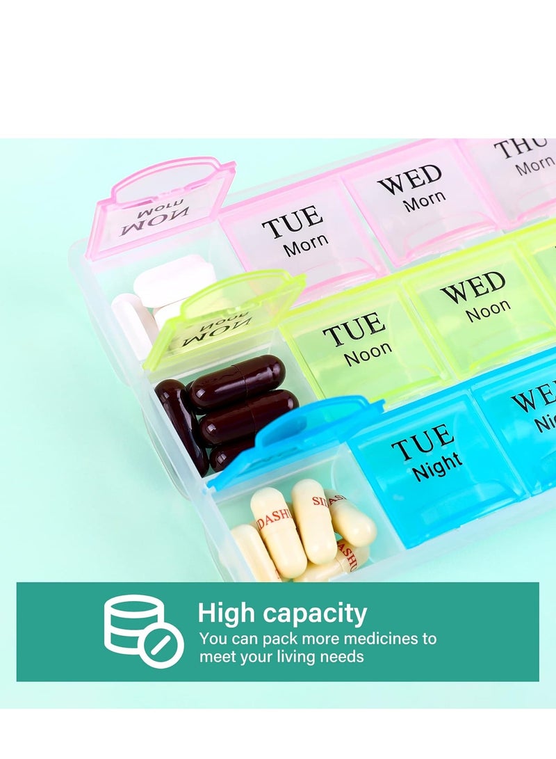 Large Weekly Pill Organizer 21 Slots – Moisture-Proof Portable Pill Box for Vitamins & Supplements - Image 4