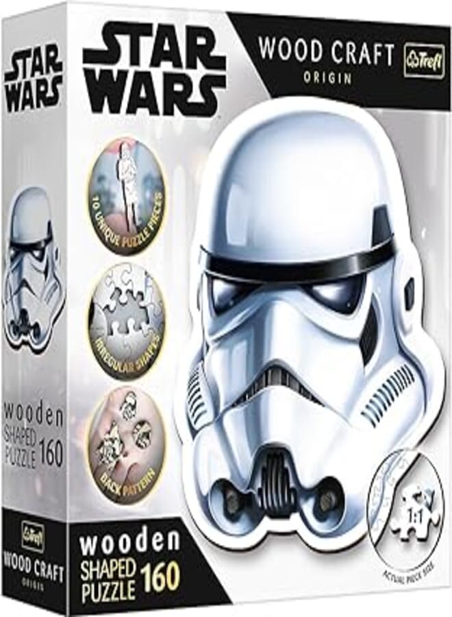 Trefl Puzzles - "160 Wooden Shaped Puzzles" - Stormtrooper's helmet/Lucasfilm Star Wars FSC Mix 70% 20188