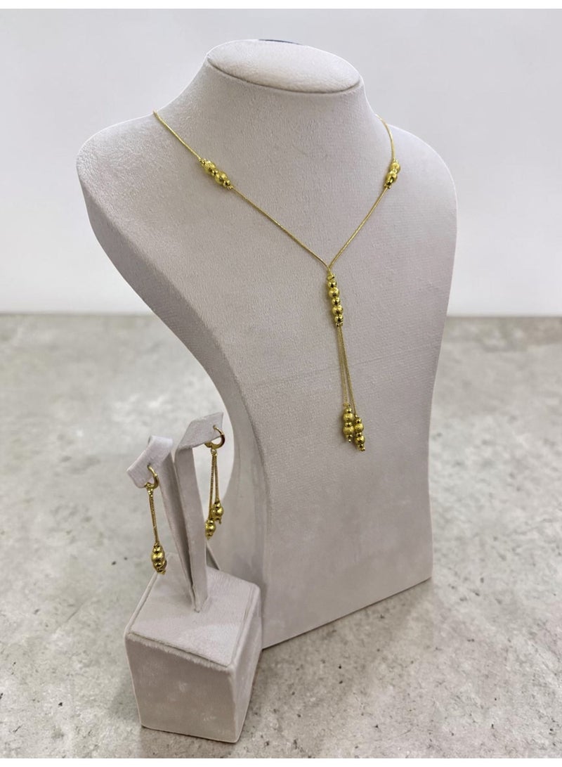 Casual collection Trendy & Elegant Gold Plated Necklace & Earrings Jewellery Set For Women With Gift Box - Image 3
