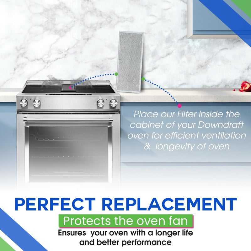 Bagean Downdraft Stovetop Filter Replacement For 71002111 Jenn Air Filter Downdraft 15.6 X 6.4 - Range Oven Filter Fits Into Jennair Downdraft Filter Vent And Protects The Stove Fan (2-Pack) - Image 4