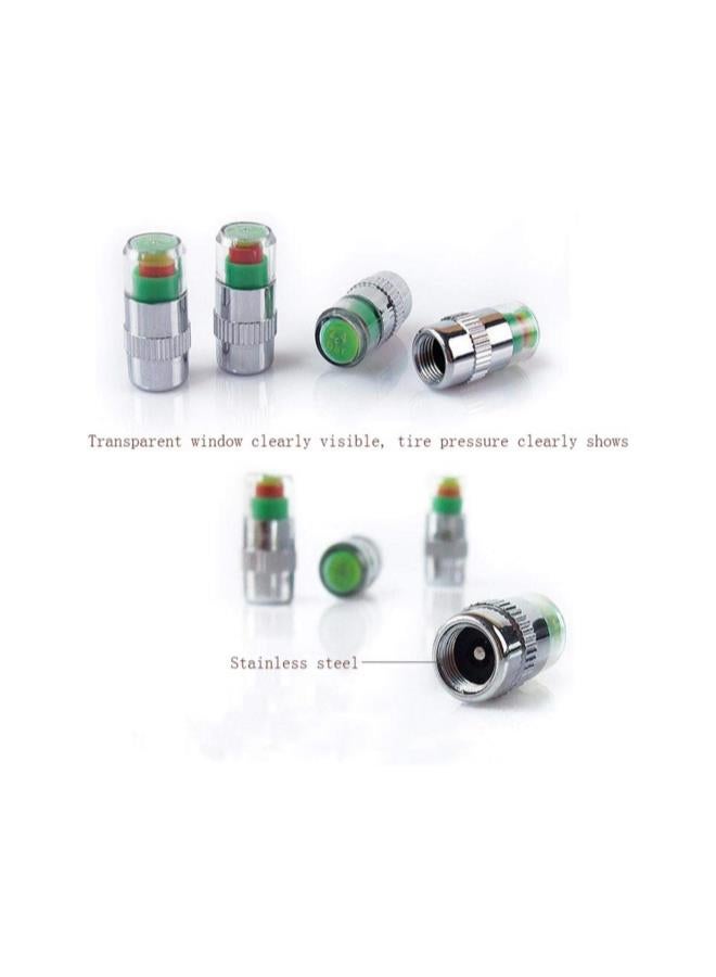 Generic 4/8 Pcs Car Tire Pressure Monitor Valve Stem Caps, Sensor Indicator 3 Color Eye Alert, Tyre Valve Dust Cover Air Valve Caps, 4 PCS  - Image 4