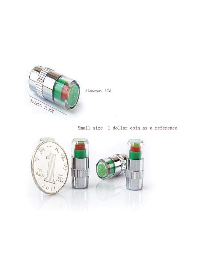 Generic 4/8 Pcs Car Tire Pressure Monitor Valve Stem Caps, Sensor Indicator 3 Color Eye Alert, Tyre Valve Dust Cover Air Valve Caps, 4 PCS  - Image 3