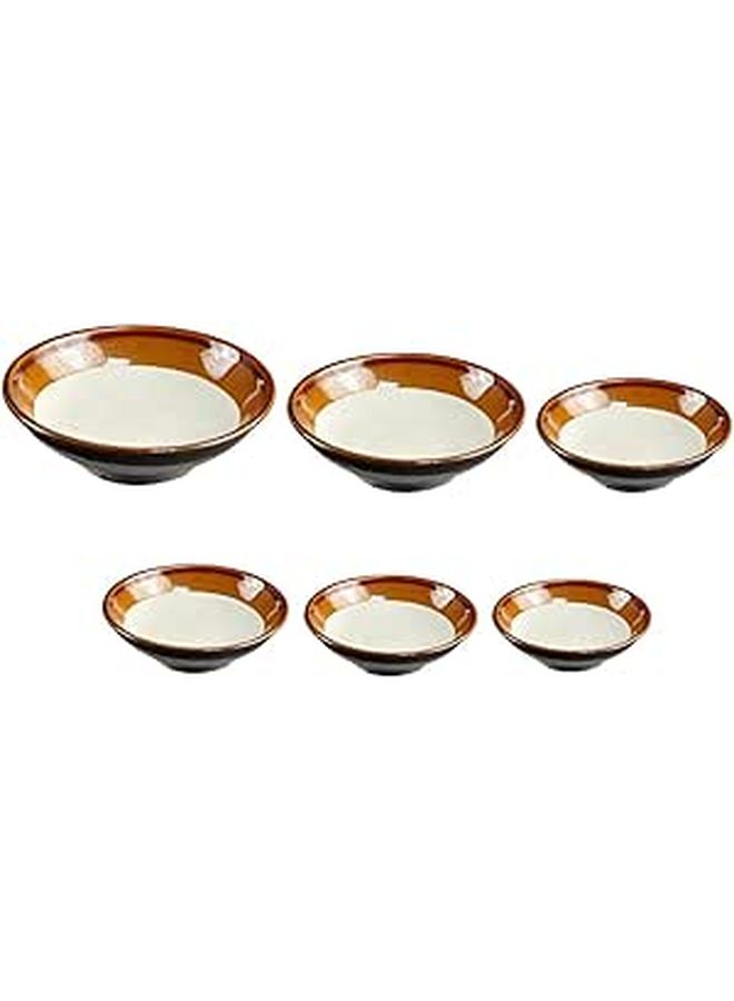 Vintage Style Earthenware Steaming Bowls Set 5pcs Soup Bowls For Home Kitchen And Restaurant - Image 1