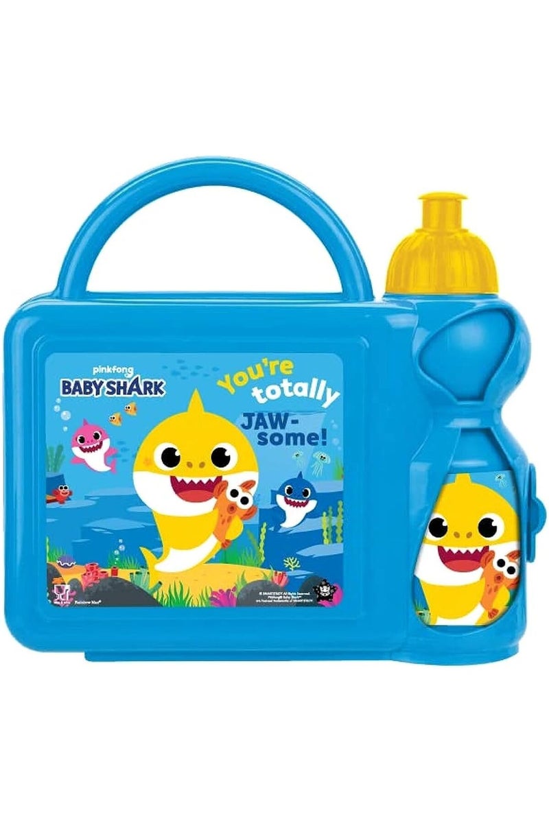 Baby Shark Lunch Box Set, 350 ml Capacity, Blue