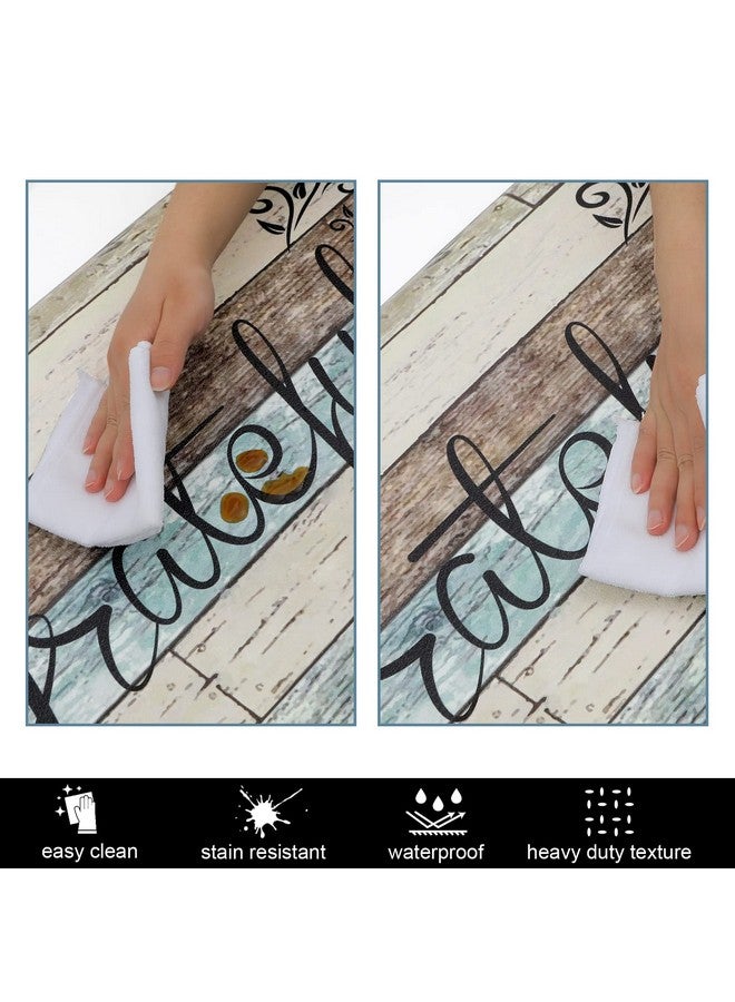 HEBE HEBE Anti Fatigue Kitchen Mat Set of 2 Non Slip Cushioned Kitchen Mats for Floor Waterproof Farmhouse Kitchen Rugs and Mats Set Comfort Standing Desk Mat Carpet for Sink,Office,Laundry - Image 5