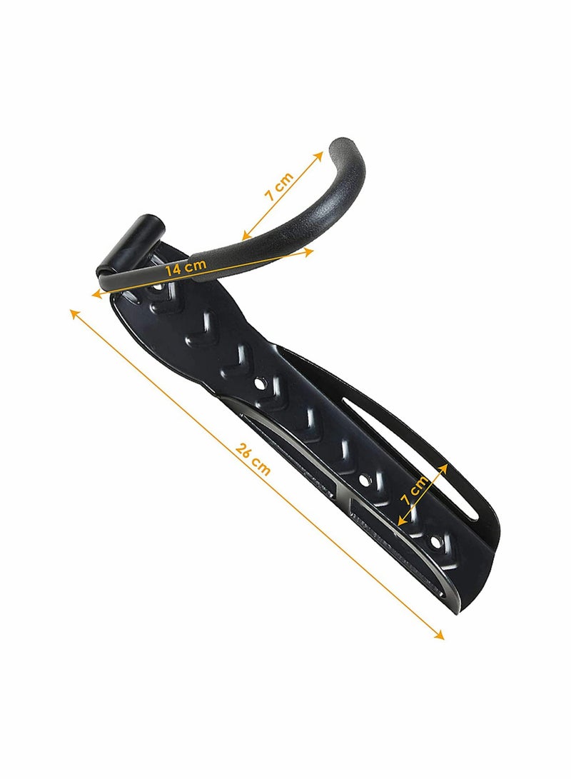 واي آند دي Bike Wall Mounts, Heavy Duty Vertical Mounted Bicycle Storage Hanging Hooks for Indoor Or Outdoor Road Mountain Bikes (Black) 2PCS - Image 3