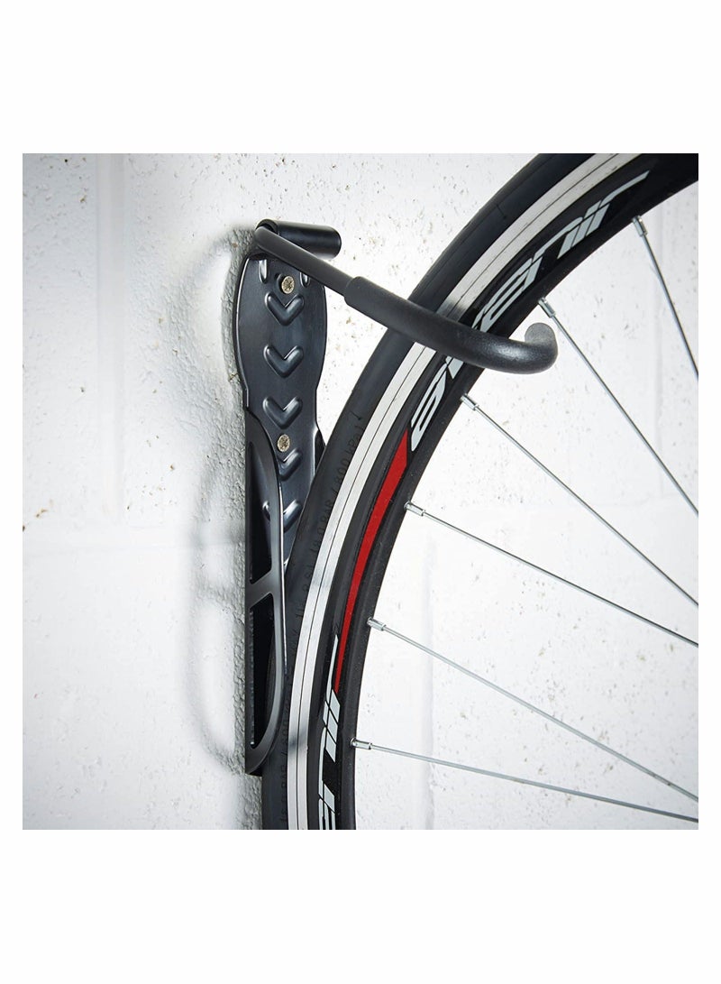 واي آند دي Bike Wall Mounts, Heavy Duty Vertical Mounted Bicycle Storage Hanging Hooks for Indoor Or Outdoor Road Mountain Bikes (Black) 2PCS - Image 4