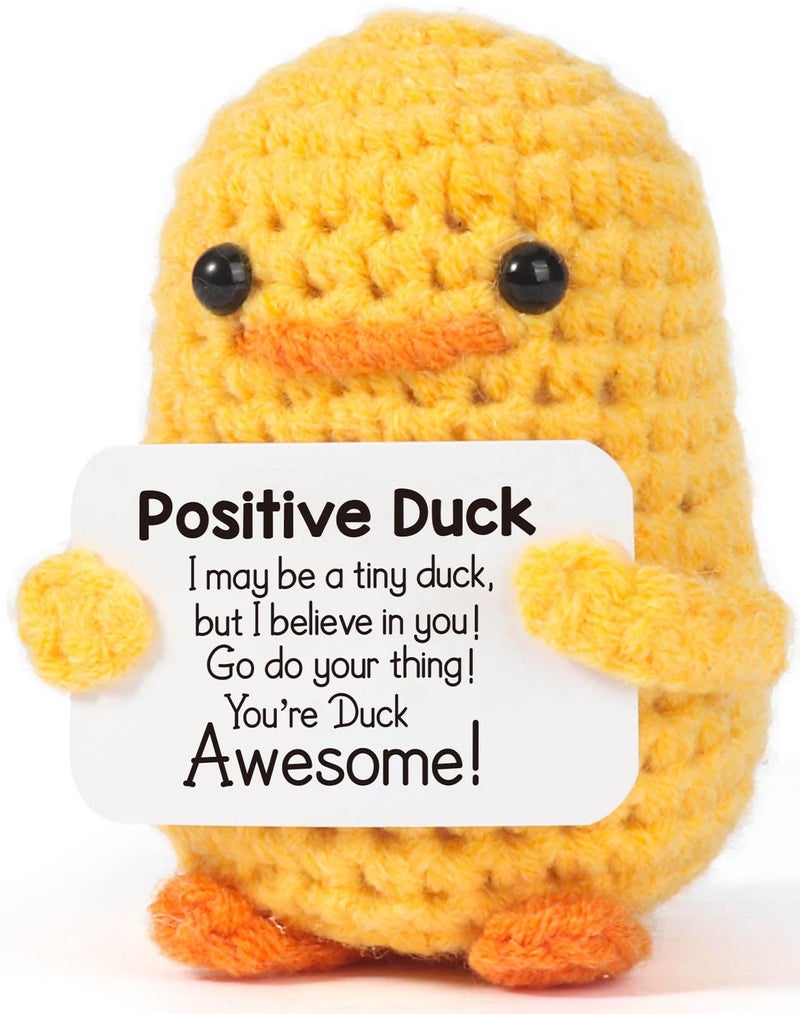 MBL Easter Basket Stuffers for Teens - Easter Basket Essentials Egg Fillers Funny Birthday Graduation Emotional Positive Cheer up Stress Relief Crochet Duck for Kids Girls Her Him Men Friend Coworker - Image 1
