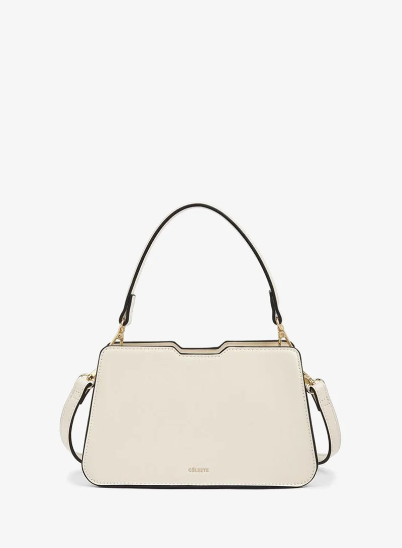 Celeste CREAM Cutwork Shoulder Bag With Detachable Straps for Women | Best Price UAE
