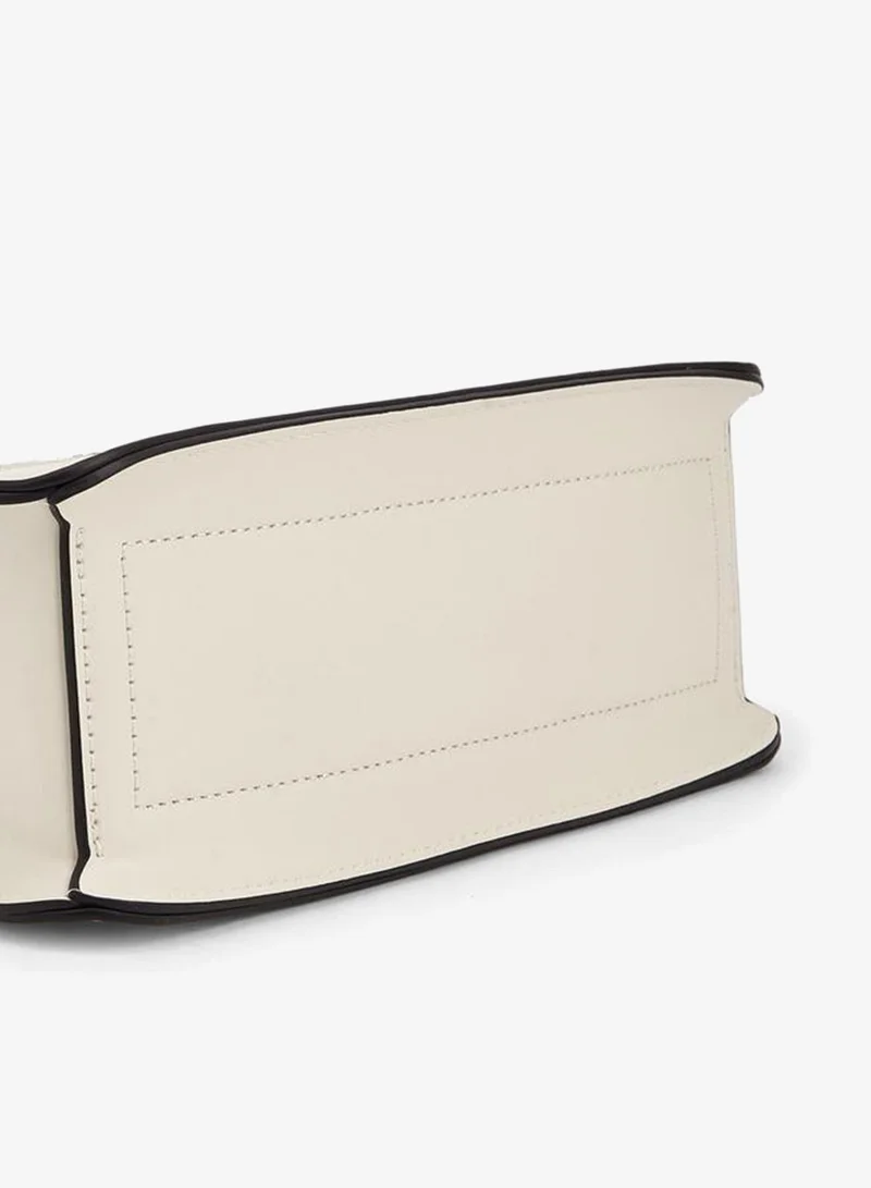 Celeste CREAM Cutwork Shoulder Bag With Detachable Straps for Women | Best Price UAE