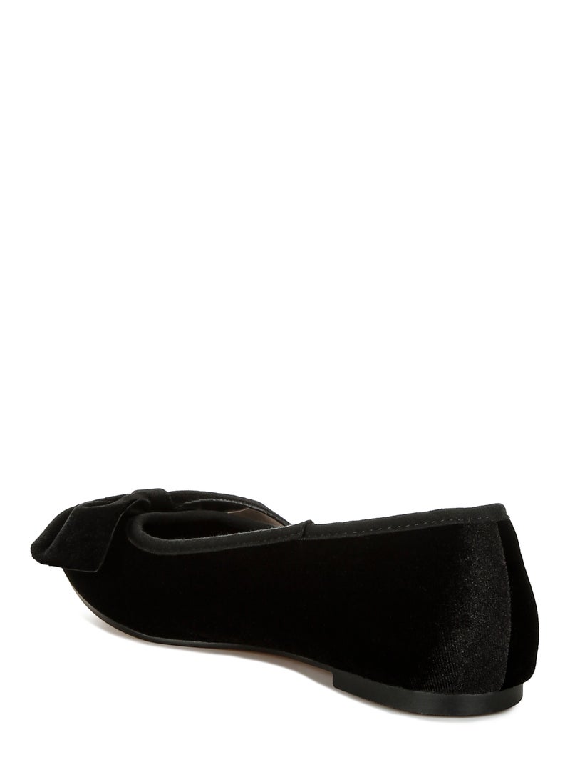 Velvet Bow Detail Ballerinas in Black - pzsku/Z6B776ECDC61303451D0DZ/45/_/1730205685/3bdb1269-6255-4eee-bac0-d9c4f50cbcf4